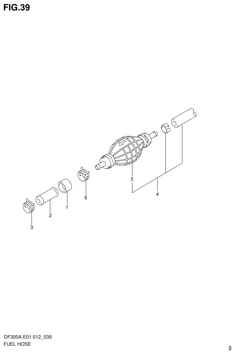 Suzuki DF300AP FUEL HOSE (DF300A E1) parts diagram